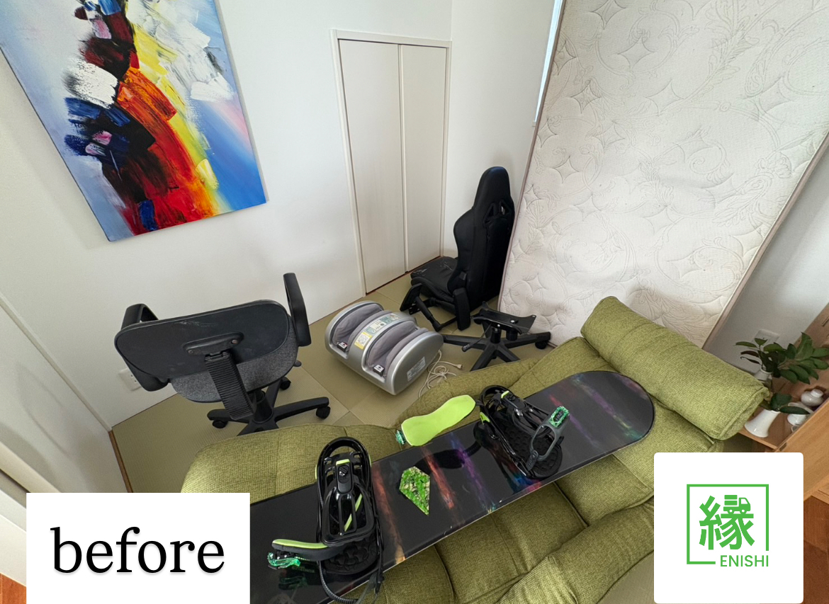 【長久手市】大型家具・ゲーミングチェア・家電をまとめて回収！和室がスッキリ生まれ変わった不用品回収事例