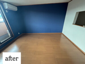 北名古屋市で不用品回収後のリビング｜大型家具を撤去して広々とした空間になった状態