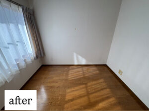 名古屋市東区で不用品回収後の様子｜マットレスを撤去して広くなった部屋