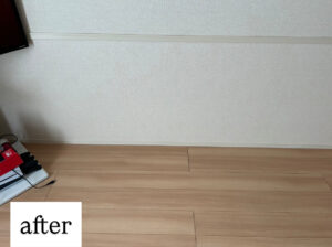 知立市で不用品回収後の様子｜不要品を撤去してスッキリ片付いた床スペース